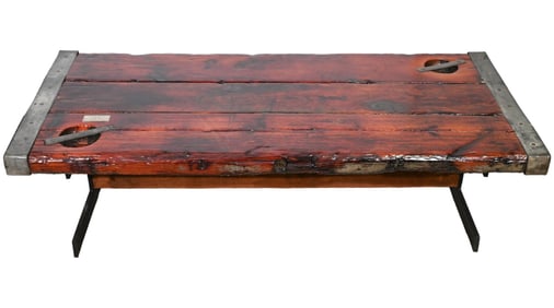 Antique Liberty Ship Low Hatch Coffee Table