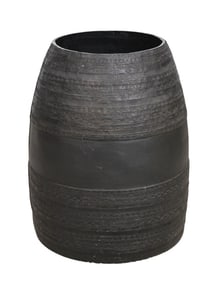 William Sonoma Aluminum Black Drum Planter