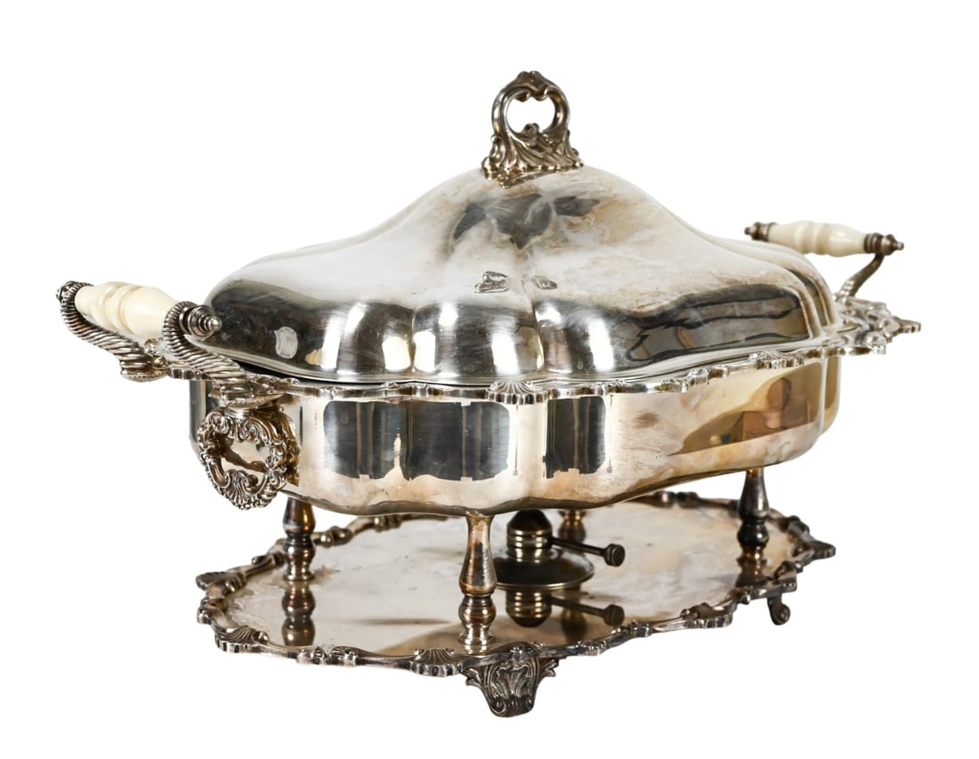 Antique Silver Plate 5-Piece Serving Platter (1 of 9)