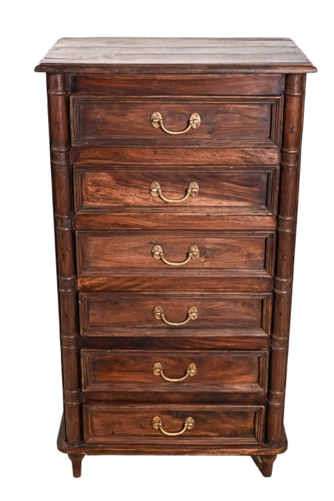 Antique Carved 6 Drawer Lingerie Cabinet (1 of 17)