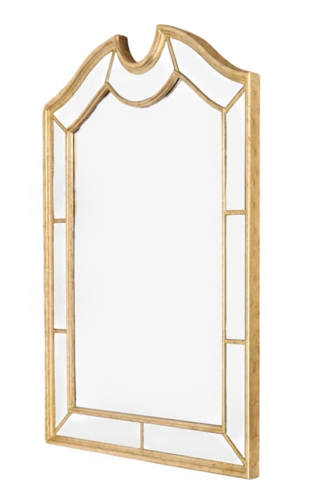 Large Silver Leaf Cushion Mirrored Frame Mirror (1 of 8)