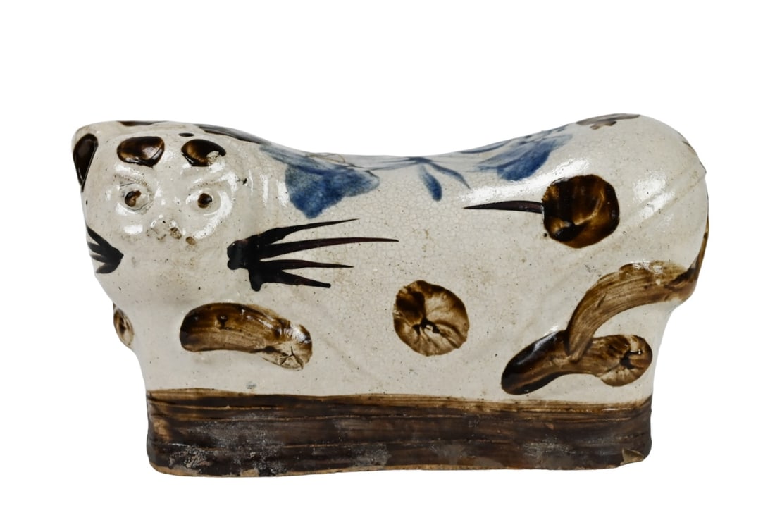 Antique Asian Porcelain Cat Pillow Head Rest (1 of 6)