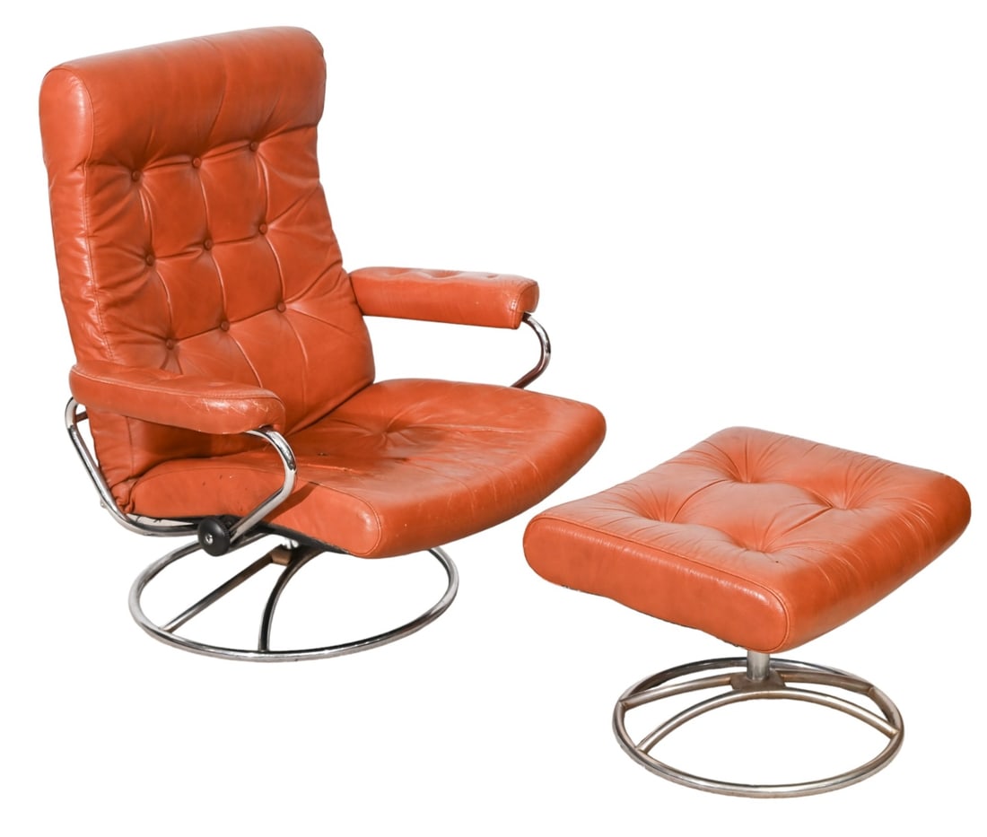 Ekornes Reclining Stress Less Chair & Ottoman (1 of 15)