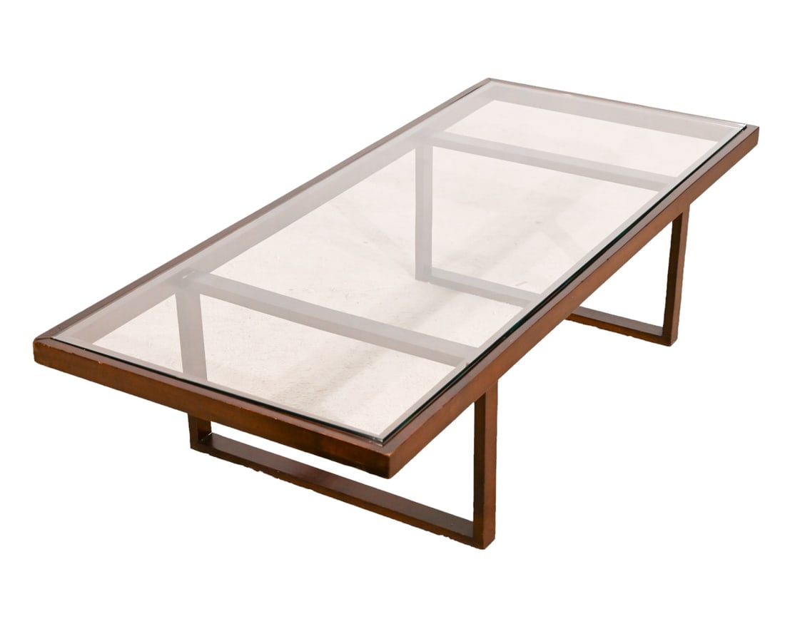 Joaquim Tenreiro Hardwood and Glass Coffee Table (1 of 11)