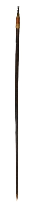 Tribal Carved Spear w Cast Bronze Figural Finial (1 of 7)