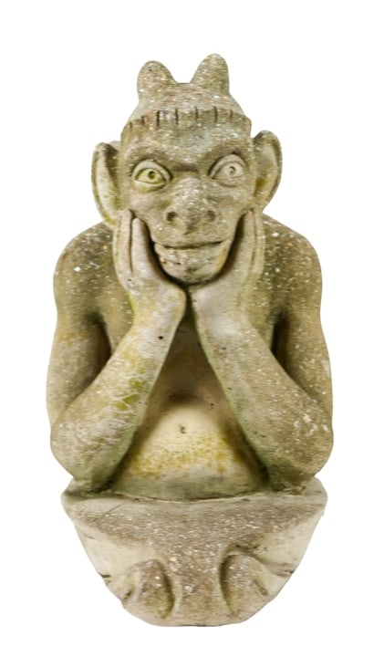 Antique Cast Stone Gargoyle Garden Statue (1 of 6)