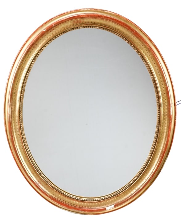 Antique Regency Style Oval Gilt Mirror (1 of 8)