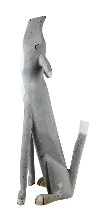 Taos Style Hand Carved & Painted Coyote Statue (1 of 8)