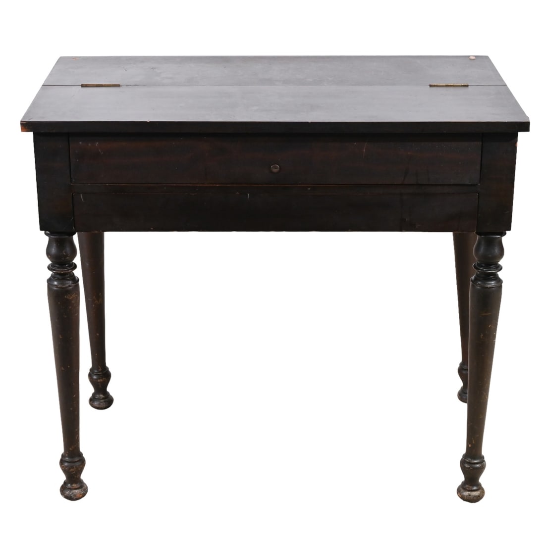 Antique Hand Carved Ebonized Spinet Desk (1 of 13)