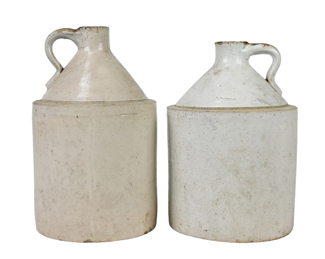 2 Antique Salt Pottery Glazed Jugs (1 of 7)
