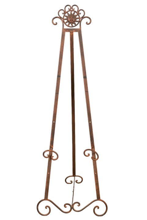 Rustic Wrought Iron Sun Motif Easel (1 of 10)