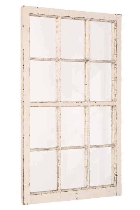 Custom Made Distressed Painted Window Mirror (1 of 8)