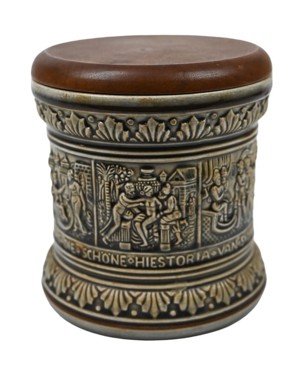 German Majolica Ceramic Humidor (1 of 7)