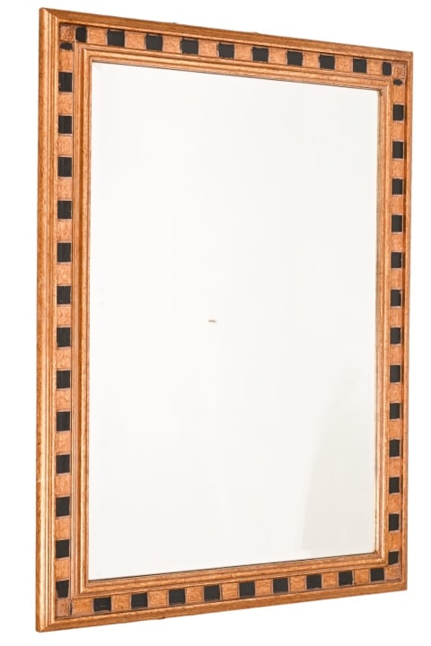 Carolina Mirror Co w Gilt & Black Checked Frame (1 of 10)