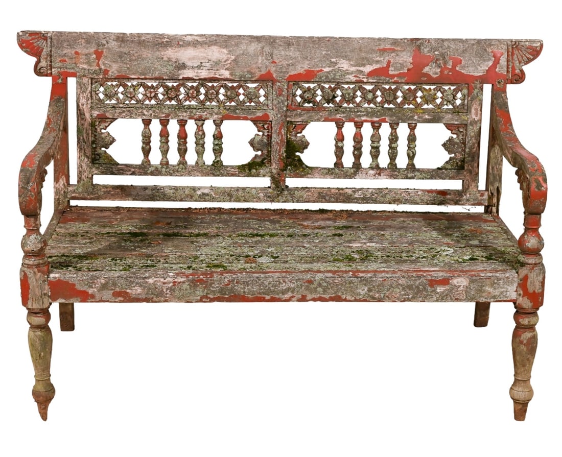 Vintage Oriental Salvage Outdoor Bench (1 of 13)