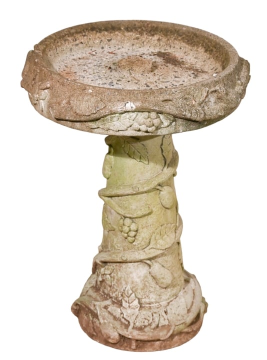 Antique Cast Stone 2 Piece Bird Bath (1 of 7)