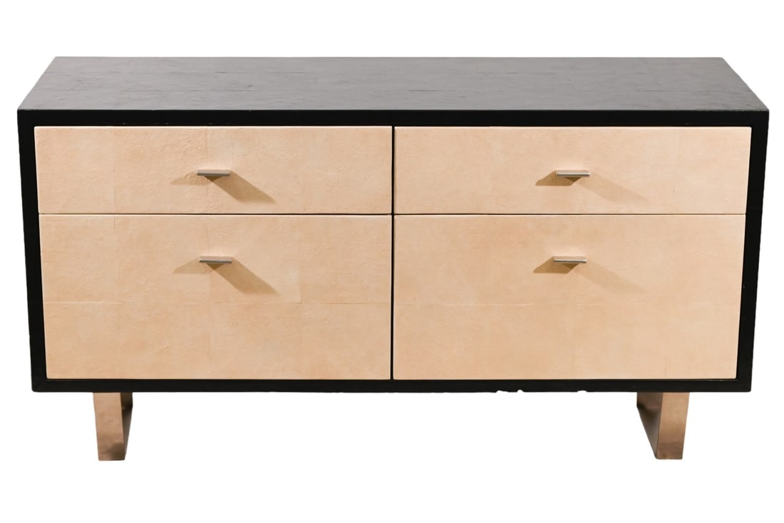 MCM Deco Style Two Tone Leather and Wood Dresser (1 of 13)