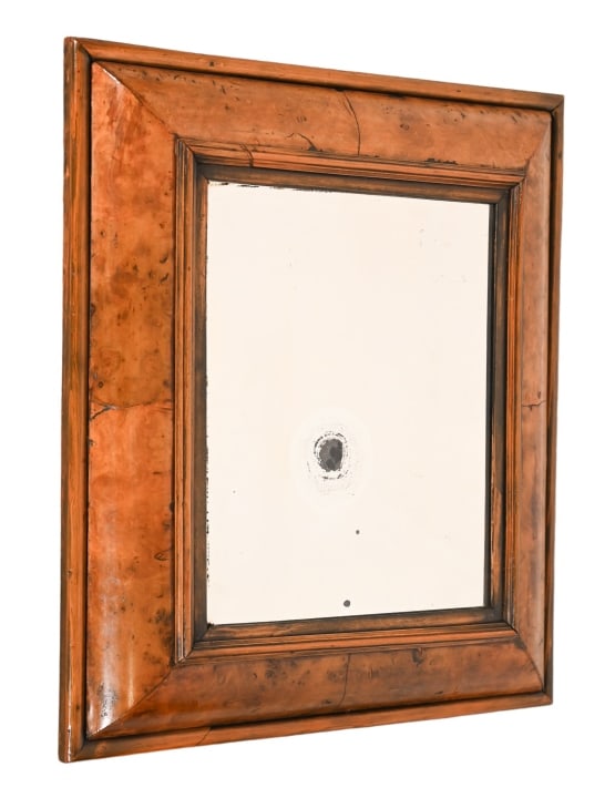 Antique William & Mary Burled Walnut Ogee Mirror (1 of 9)