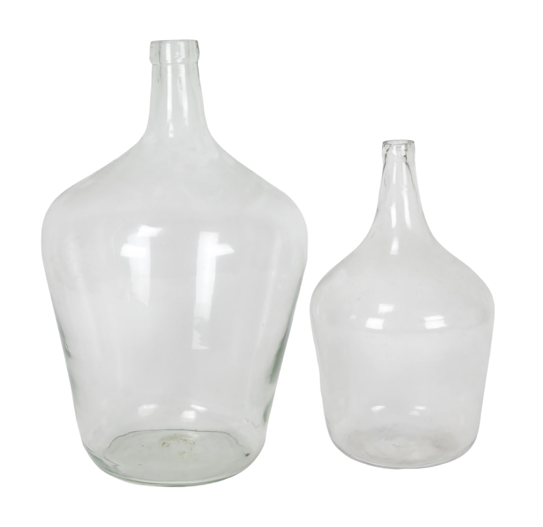 Vintage Pair Large Demijohn Clear Bottles (1 of 8)