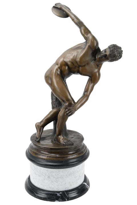 After Myron Bronze Greco Roman Discobolus Statue (1 of 10)