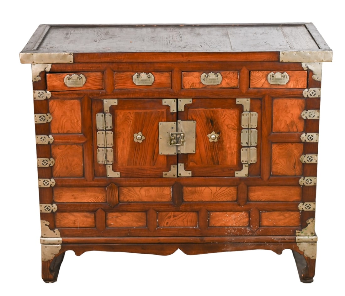 Korean Wooden Chest With Metal Hardware (1 of 15)