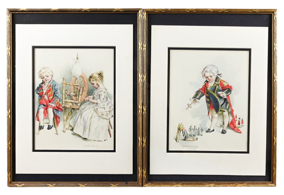 Pair Mand Humphrey Vintage Prints of Children (1 of 8)