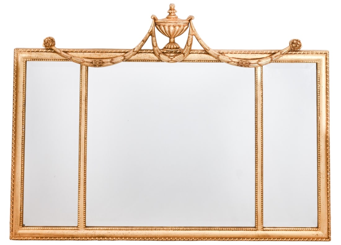 Italian Neo Classical Mantle Beveled Glass Mirror (1 of 10)