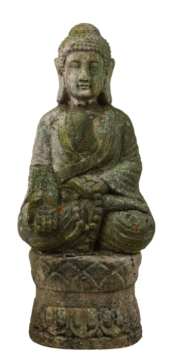 Concrete & Terra Cotta  Buddha Garden Statue (1 of 8)