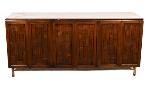 MC John Stuart New York  Marble Top Credenza
