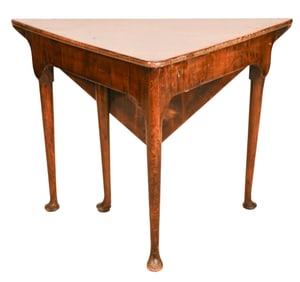 George II Mahogany Carved Handkerchief Table