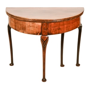 Georgian Mahogany  Demi Lune Flip Top Side Table