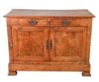 Antique Burled Walnut Sideboard