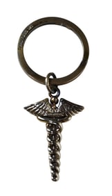 Tiffany & Co. Caduceus Sterling Pendant Key Chain