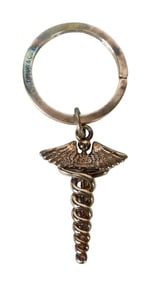 Tiffany & Co. Caduceus Sterling Pendant Key Chain