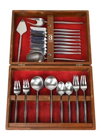 Mid C Lauffer Norway Stainless Steel Flatware Set