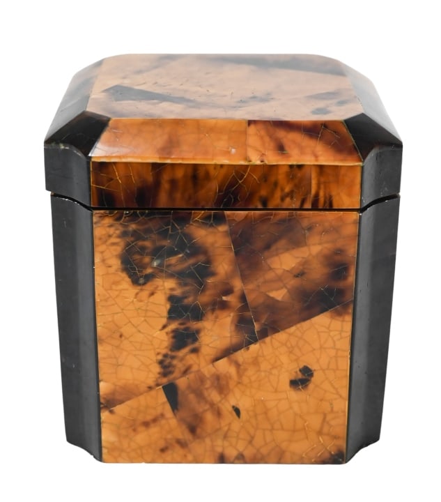 Maitland Smith Penshell Cube Box Tea Caddy (1 of 6)