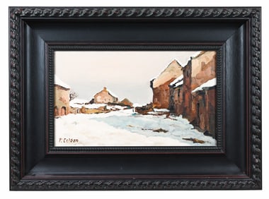 Pierre Colson Signed Oil Painting Sous La Neige