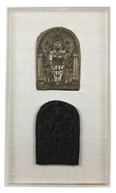 Antique Tibetan Basundhara Plaque w Mold