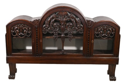 Antique Italian Rococo Carved Display Cabinet