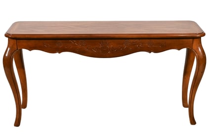 French Provincial Hand Carved Console Table