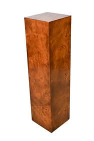 Vintage Burled Wood Veneer Pedestal