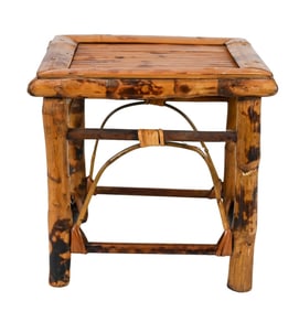 Tiger Bamboo Foot Stool or Small Bench
