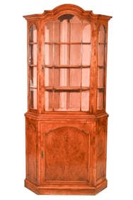 George II Dutch Style Burl Wood Veneered Cabinet