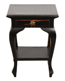 Vintage Hand Carved Hand Painted End Table