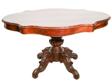 Antique Louis Philippe Style Carved Parlor Table