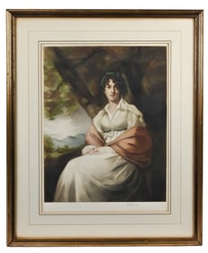 H. Norman Signed Lithograph Young Woman