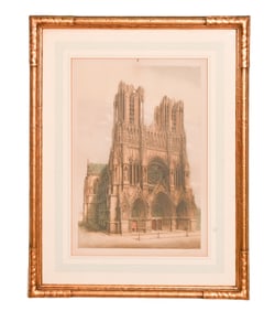 Stanislao Pointeau Signed Engraving Notre Dame
