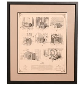 Framed Antique Growth of Industrial Art Graphic