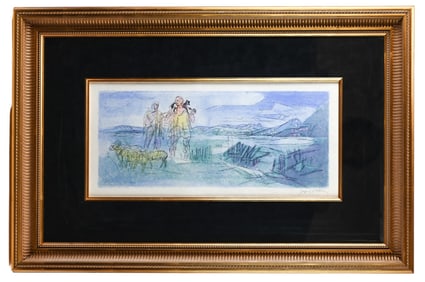 Jacques Villon Lithograph Berger Tenant L'Agneau