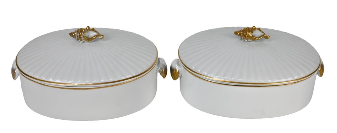 2 Shaford Co. Porcelain Sea Shell Casserole Dishes (1 of 7)